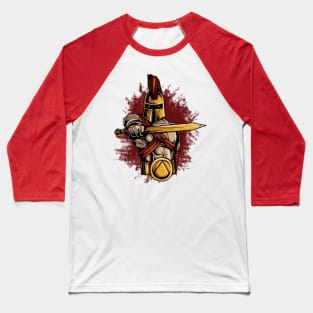 Gold Red knight Baseball T-Shirt